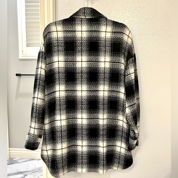 ZARA Black & White Plaid Shirt - Picture 3 of 7